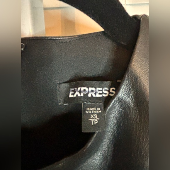 Express Extra Small Faux Leather & Lace Dress - Picture 10 of 11